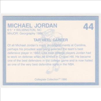 Michael Jordan 1990 North Carolina #44 College Card