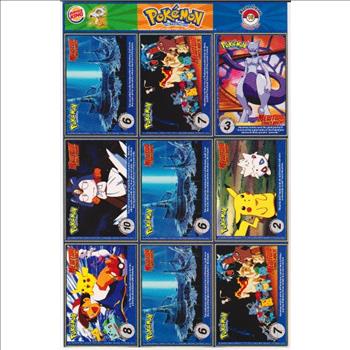 1999 Pokemon Master Trainer Collector Set Uncut 9 Card Sheet #16