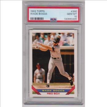 Graded PSA Gem Mint 10 - Wade Boggs 1993 Topps #390 Card