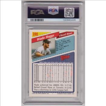 Graded PSA Gem Mint 10 - Wade Boggs 1993 Topps #390 Card