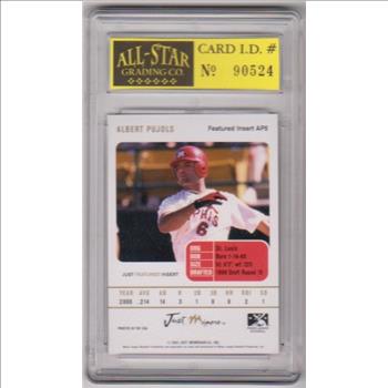 Graded 10 - Albert Pujols 2004 Just Minors #AP5 Memphis Redbirds Minor League Card