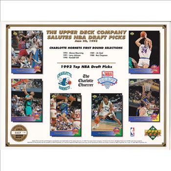 1993 Upper Deck 8.5x11 NBA Draft Sheet w/ Shaquille O'Neal Rookie +++