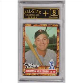 Graded 8 - Harmon Killebrew 1982 Topps Cracker Jack #5 Card