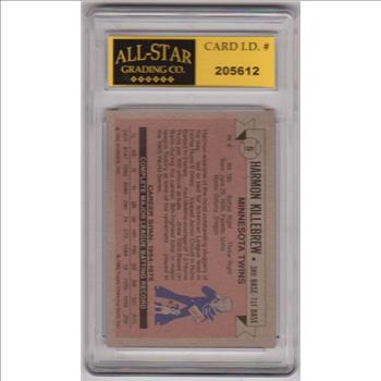 Graded 8 - Harmon Killebrew 1982 Topps Cracker Jack #5 Card