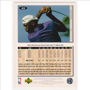 ITALIAN VERSION - Michael Jordan 1994-95 Collector's Choice #23 Card