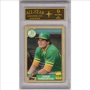 Graded 9 - Jose Canseco 1987 Topps All-Star Rookie #620 Card