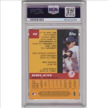 Graded PSA Mint 9 - Derek Jeter 2000 Bowman's Best #68 Card