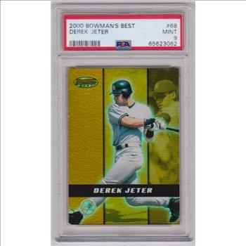 Graded PSA Mint 9 - Derek Jeter 2000 Bowman's Best #68 Card