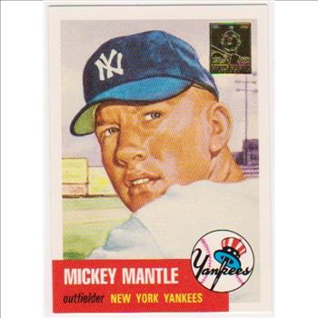 Mickey Mantle 1953 Topps #82 Commemorative Card - 1996 Topps #3 of 19 Insert Card