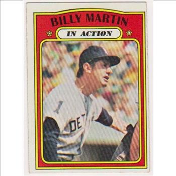 1972 Topps Billy Martin #34 Card