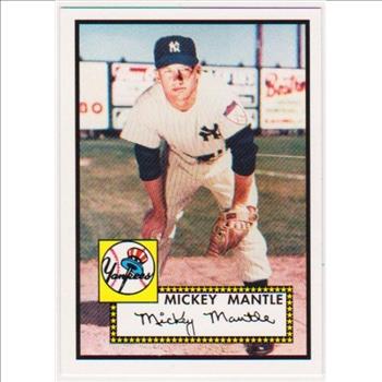 Mickey Mantle 1952 Topps #311 Rookie Commemorative Card - 2006 Topps #25 Rookie Of The Week Card
