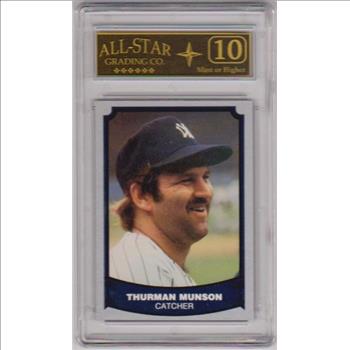 Graded 10 - Thurman Munson 1988 Pacific Baseball Legends #34 Card
