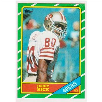 1986 Topps Jerry Rice #161 Rookie Card