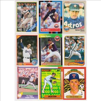 Nolan Ryan Card Collection (1983-1991) - 9 Different