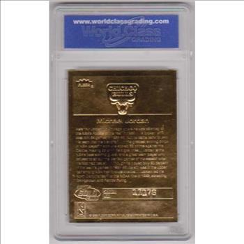 Graded Gem Mint 10 - Michael Jordan 1998 Fleer '86 Rookie Sticker 23 Kt Gold Card