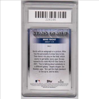 Graded Gem Mint 10 - Mike Trout 2022 Topps Stars Of MLB #SMLB-1 Insert Card