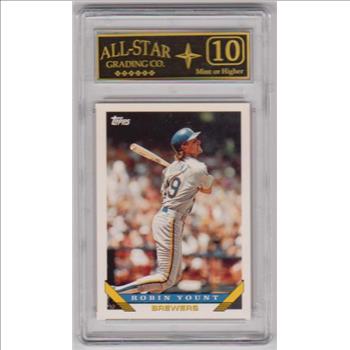 Graded 10 - Robin Yount 1993 Topps Pre-Production Sample #1 Card