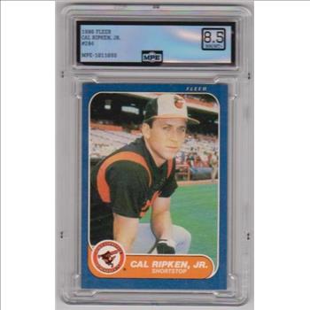 Graded MPE NM/MT+ 8.5 - Cal Ripken Jr. 1986 Fleer #284 Card