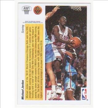 1991-92 Upper Deck Michael Jordan #AW1 Hologram Insert Card
