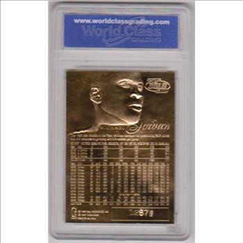 Graded Gem Mint 10 - Michael Jordan 1996-97 Fleer Flair Showcase 23 Kt Gold Card