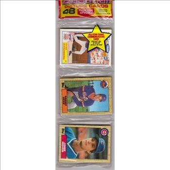 1987 Topps Baseball 49 Card Rack Pack w/ Ryne Sandberg On Front