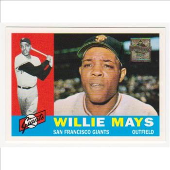 Willie Mays 1960 Topps #200 Commemorative Card - 1997 Topps #12 Insert Card