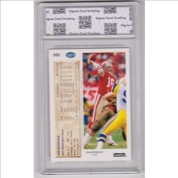 Graded Sigma Mint 9 - Joe Montana 1992 Upper Deck #560 Card