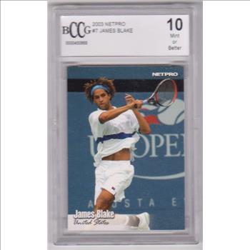 Graded BCCG 10 - James Blake 2003 Netpro Tennis #7 Card