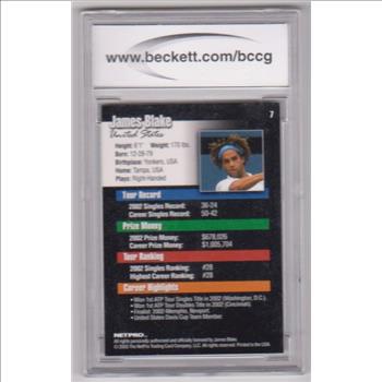 Graded BCCG 10 - James Blake 2003 Netpro Tennis #7 Card