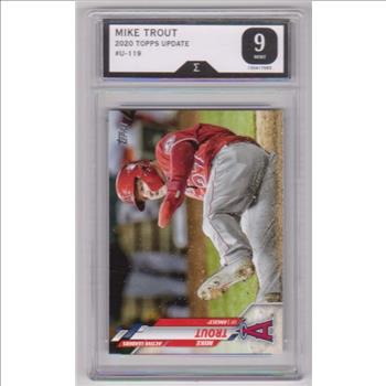 Graded Sigma Mint 9 - Mike Trout 2020 Topps Update #U-119 Card