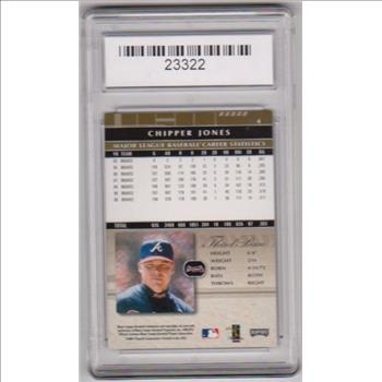 Graded Gem Mint 10 - Chipper Jones 2001 Playoff Absolute #4 Card