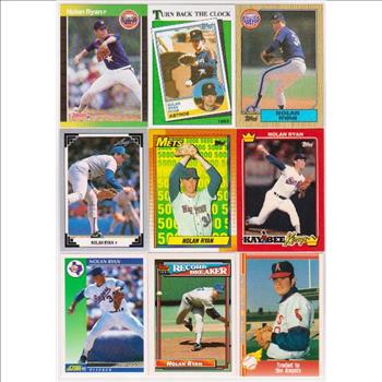 Nolan Ryan Card Collection (1987-1992) - 9 Different