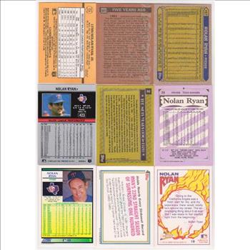 Nolan Ryan Card Collection (1987-1992) - 9 Different