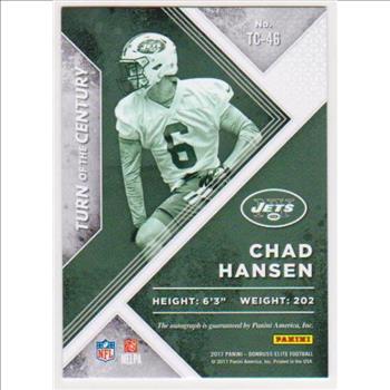 #106/149 Produced - Chad Hansen 2017 Donruss Elite Turn Of The Century Certified Autographed #TC-46 Insert Card
