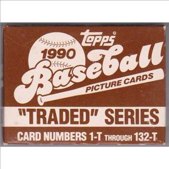 1990 Topps Traded Baseball 132 Card Set In Factory Box