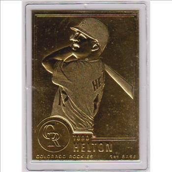22 kt Gold - Todd Helton 2007 Danbury Mint Gold Card - HOF'er