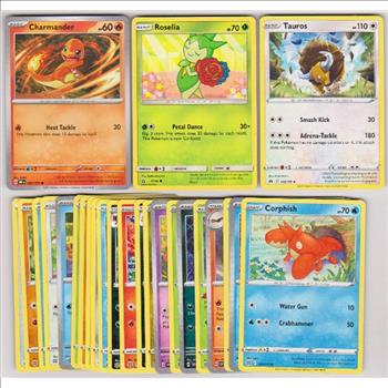 25 Different Pokemon Trading Cards w/ Charmander + More