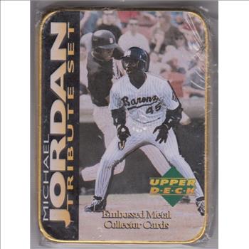 1995 Upper Deck Michael Jordan 5 Card Baseball Metal Set - Sealed