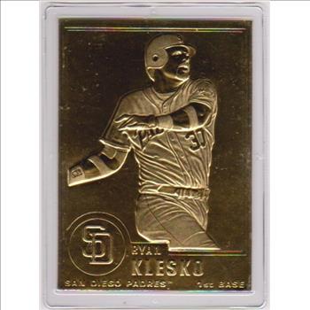 22 kt Gold - Ryan Klesko 2007 Danbury Mint Gold Card