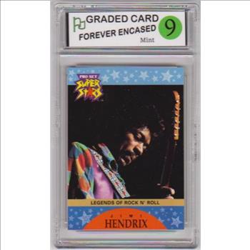 Labeled Mint 9 - Jimi Hendrix 1991 Pro Set Super Stars Musicards #4 Promo Card