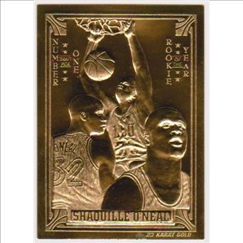  23 kt Gold - Shaquille O'Neal 1994 Classic Gold Card (1/24,900)