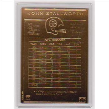 22 Kt Gold John Stallworth Danbury Mint Gold Card - HOF'er