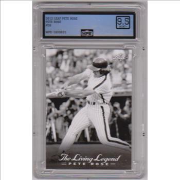 Graded MPE Mint+ 9.5 -  Pete Rose 2012 Leaf The Living Legend #36 Card