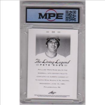 Graded MPE Mint+ 9.5 -  Pete Rose 2012 Leaf The Living Legend #36 Card