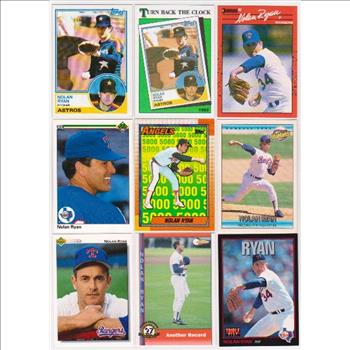 Nolan Ryan Card Collection (1983-1993) - 9 Different