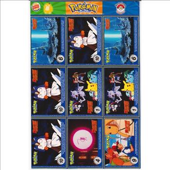 1999 Pokemon Master Trainer Collector Set Uncut 9 Card Sheet #18