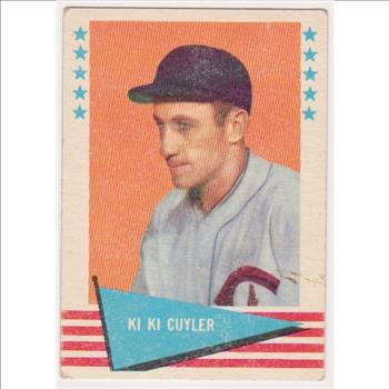 1961 Fleer Ki Ki Cuyler #19 Card - HOF'er