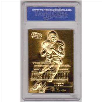 Rookie Graded Gem Mint 10 - Tom Brady 2000 Fleer Ultra Blue Metallic Signature Series 23 Kt Gold Card