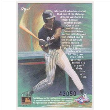 Michael Jordan Baseball Rookie - 1994 Ted Williams Company Gardiner Collection #DG-1