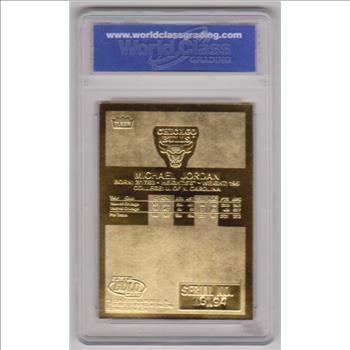 Graded Gem Mint 10 - Michael Jordan 1998 Fleer '86 Rookie Red Holo Refractor 23 Kt Gold Card